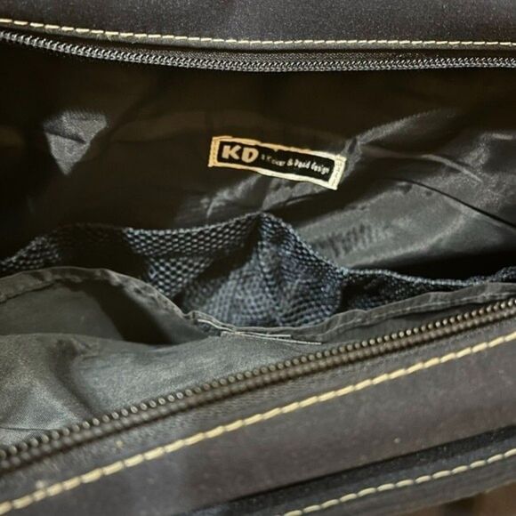 KD Kicker & David Design Navy Blue Diaper Bag Bottle Holder Multipurpose Tote - Picture 3 of 14